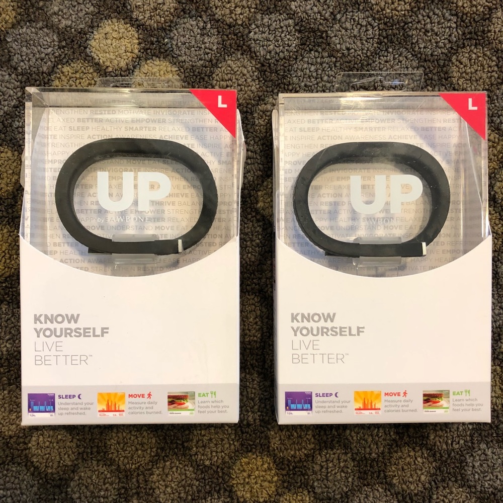 **NEW x2 for a Steal!!** UP by Jawbone-Large-Onyx
